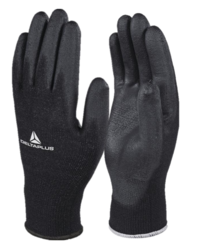 Delta Plus Black PU Precise Palm Coated Safety Work Gloves VE702