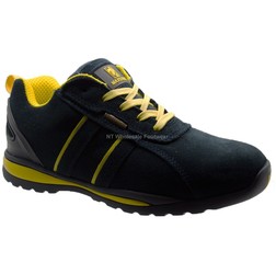 Maxsteel SB Safety Trainers With Steel Toecap In Navy Yellow Suede MS6306