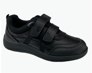 Buckle My Shoe Bulmer Boys Black Easy Fasten Shoes With A Cushioned Insole