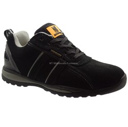 Maxsteel SB Safety Trainers With Steel Toecap In Black Grey Suede MS6306