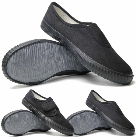 Adults Slip On Gusset and Velcro Pumps 