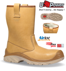 UPower Original UG40024 Safety S3 Metal Free Toecap & Midsole Rigger Boots With Wool Lining