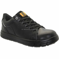 Maxsteel Low Cut Safety Trainers With Steel Toecap In Smooth Black MS100B