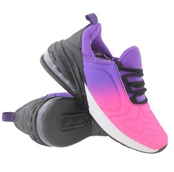 Ladies Lightweight Lace Up Trainers In Purple Fushia 280G