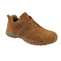Maxsteel SB Safety Trainers With Steel Toecap In  Sand Suede MS6306