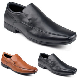 Boys Front Belmont Leather Slip On Smart School Shoes FR6881/FR6884