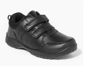 Buckle My Shoe Sherborne Boys Black Double Velcro Sporty Shoes