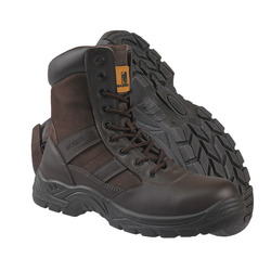 Maxsteel MS24 Hi Boot With A YKK Zip, Anti Slip, Antistatic and Oil Resistant Sole In Brown