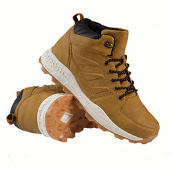 Mens Lightweight Casual Lace Up Boots In Honey  MFBT2104