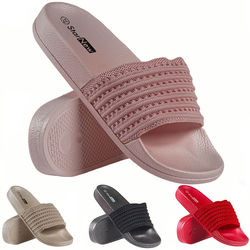 Ladies Sliders Mules With A Woven Upper 7750505