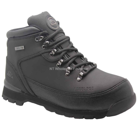 MENS GROUNDWORK LEATHER SAFETY WORK BOOTS STEEL TOE CAP SHOES TRAINER HIKER SIZE 